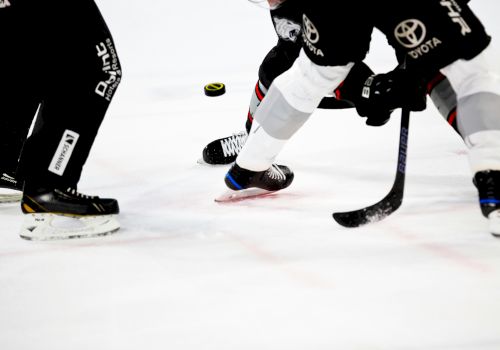 Hockey Skates on ice rink