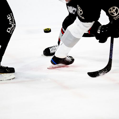 Hockey Skates on ice rink